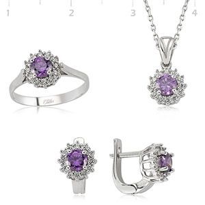 GUMUSH 925 Gümüş Zirkon Taşlı Set | SET101134