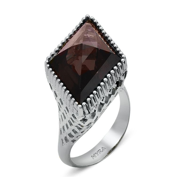 Myra Gold Brown Taşlı Altın Fantazi Yüzük
