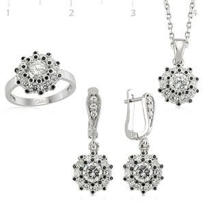 GUMUSH 925 Gümüş Zirkon Taşlı Set | SET101138