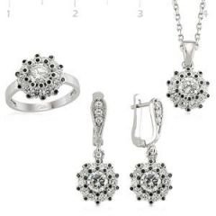 GUMUSH 925 Gümüş Zirkon Taşlı Set | SET101138
