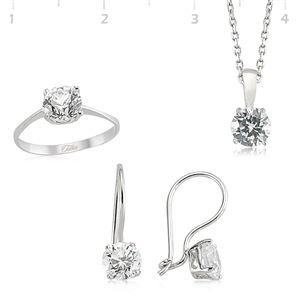 GUMUSH 925 Gümüş Zirkon Taşlı Set | SET101139
