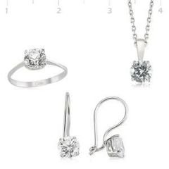 GUMUSH 925 Gümüş Zirkon Taşlı Set | SET101139