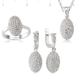 GUMUSH 925 Gümüş Zirkon Taşlı Set | SET101140