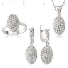 GUMUSH 925 Gümüş Zirkon Taşlı Set | SET101140