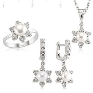 GUMUSH 925 Gümüş Zirkon Taşlı Set | SET101141
