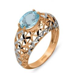 Myra Gold 14 Ayar Aqua Marin Yüzük
