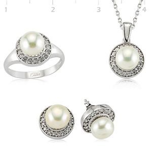 GUMUSH 925 Gümüş Zirkon Taşlı Set | SET101142