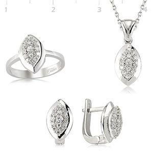 GUMUSH 925 Gümüş Zirkon Taşlı Set | SET101143