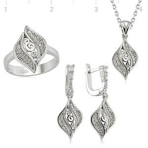 GUMUSH 925 Gümüş Zirkon Taşlı Set | SET101144