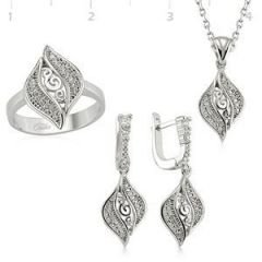 GUMUSH 925 Gümüş Zirkon Taşlı Set | SET101144