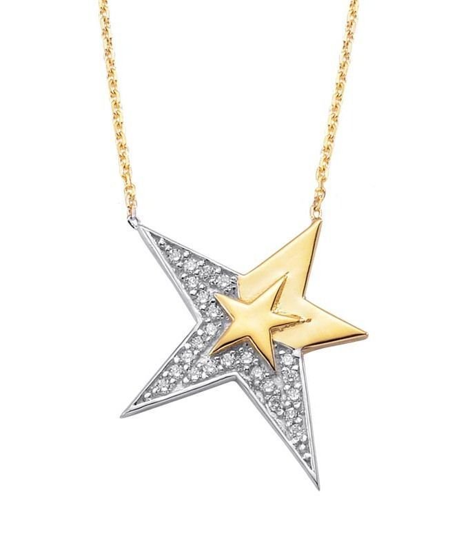 Altın Taşlı Yıldız Kolye Kly00423 Melis Gold