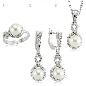 GUMUSH 925 Gümüş Zirkon Taşlı Set | SET101147