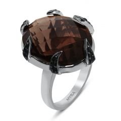 Myra Gold Brown Taşlı Altın Fantazi Yüzük