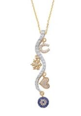 Altın Taşlı Şans Kolye Kly00429 Melis Gold