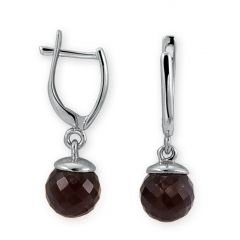 Myra Gold 14 Ayar Smoki Topaz Altın Küpe