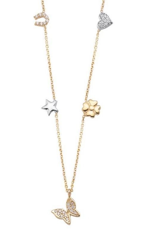 Altın Taşlı Şans Kolye Kly00434 Melis Gold
