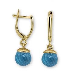 Myra Gold 14 Ayar Aqua Marin Fantazi Küpe