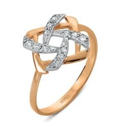 Myra Gold 14 Ayar Şık Çizgileriyle Zirkon Taşlı Altın Yüzük