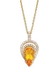 Altın Taşlı Kolye Kly00442 Melis Gold