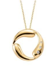 Altın  Taşlı  Kolye Kly00446 Melis Gold