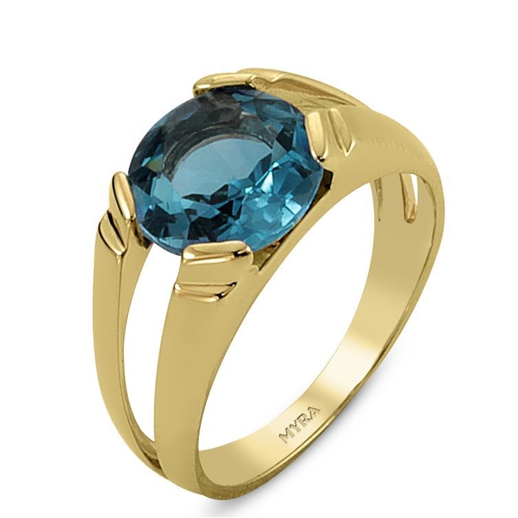 Myra Gold Aqua Marin Taşlı 14 Ayar Fantazi Yüzük