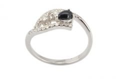 Pırlanta Safir Yüzük 18 Ayar R600216 Melis Gold