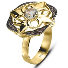 Myra Gold 14 Ayar Altın Zirkon Taşlı Fantazi Yüzük