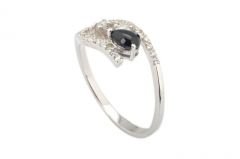 Pırlanta Safir Yüzük 18 Ayar R600216 Melis Gold