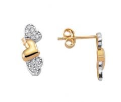 Altın Kalpli Küpe Kp000072 Melis Gold
