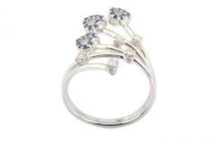 Pırlanta Safir Yüzük 18 Ayar R600250 Melis Gold