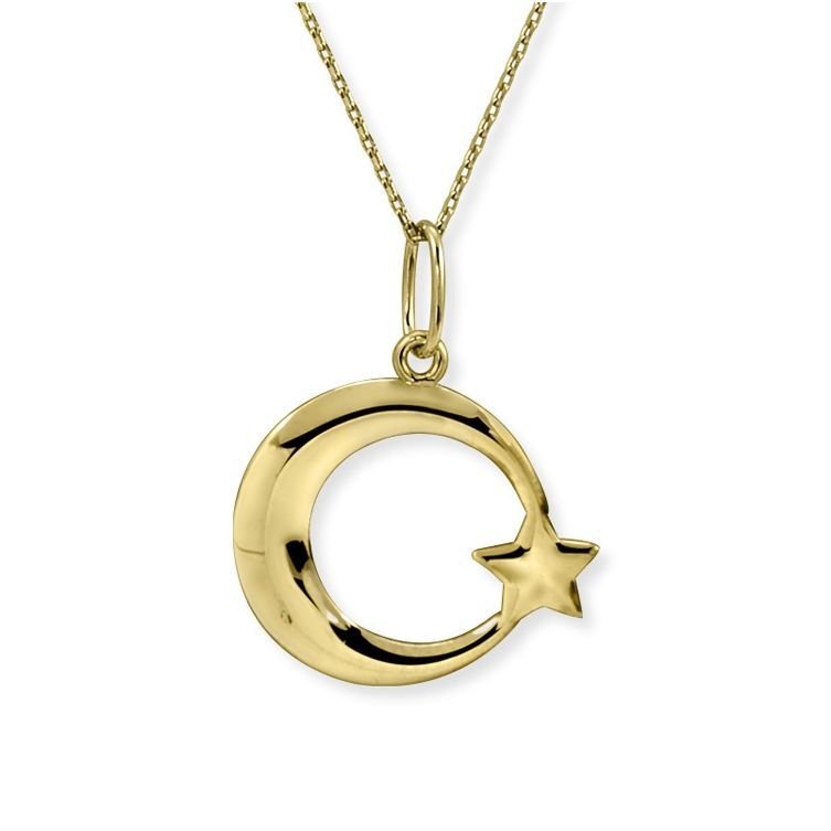 Myra Gold 14 Ayar Ay Yıldız Kolye