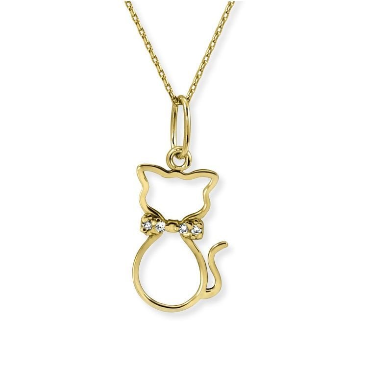 Myra Gold 14 Ayar Kedi Figürlü Kolye