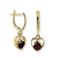 Myra Gold Garnet Taşlı 14 Ayar Altın Küpe
