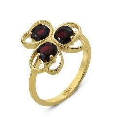 Myra Gold 14 Ayar Garnet Taşlı Altın Yüzük
