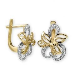Myra Gold Zirkon Taşlı 14 Ayar Fantezi Altın Küpe