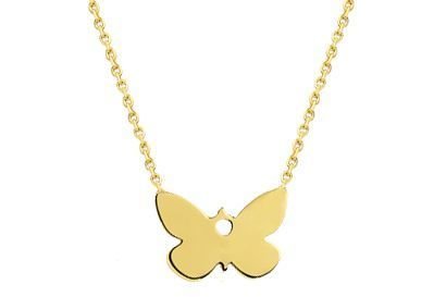 Altın Kelebek Kolye Kly00455 Melis Gold