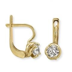 Myra Gold 14 Ayar Zirkon Taşlı Altın Küpe