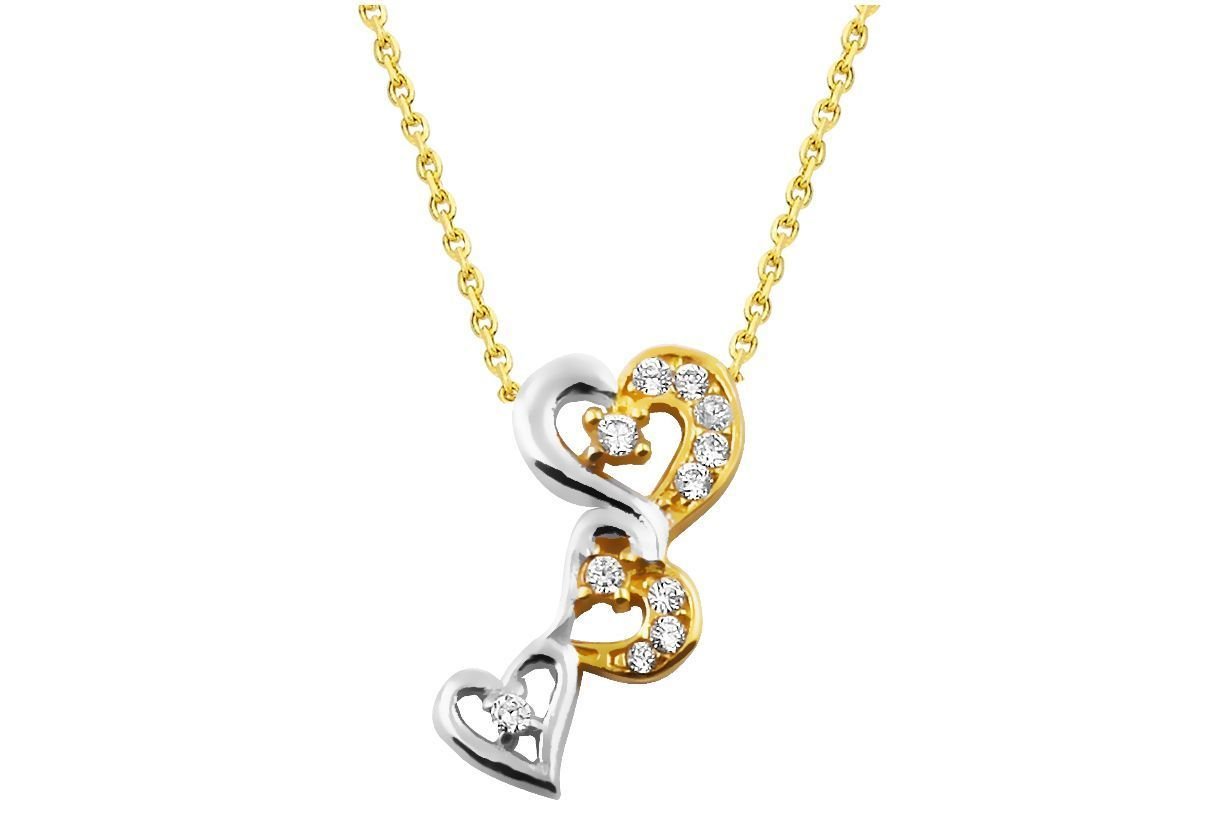 Altın Üç'lü  Kolye Kly00462 Melis Gold