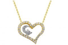 Altın Kalp Kolye Kly00464 Melis Gold