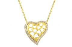 Altın Kalp Kolye Kly00465 Melis Gold