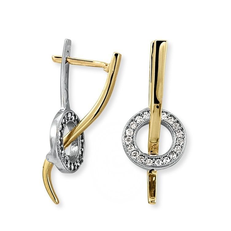 Myra Gold Zirkon Taşlı 14 Ayar Altın Küpe