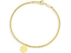 Altın Plaka Zincirli  Bileklik ZB000091 Melis Gold