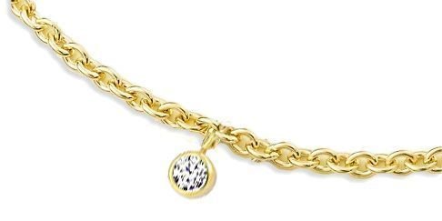 Altın Tektaş Zincirli  Bileklik ZB000092 Melis Gold