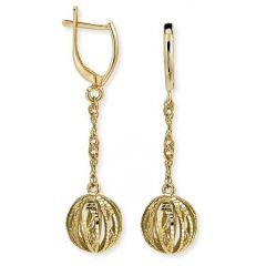 Myra Gold Sallantılı Top Küpe
