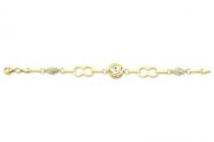 Altın çiçekli  Bileklik Blk00122  Melis Gold