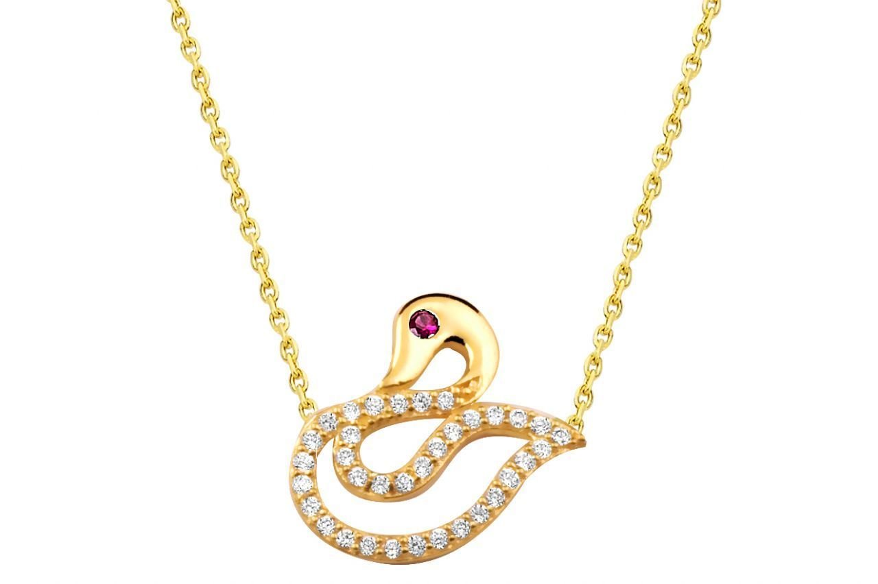 Altın Yılan Kolye Kly000470 Melis Gold