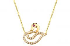 Altın Yılan Kolye Kly000470 Melis Gold