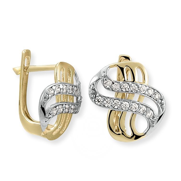 Myra Gold Zirkon Taşlı 14 Ayar Altın Küpe
