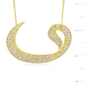 GUMUSH Altın Kaplama Vav Kolye | PND47155007