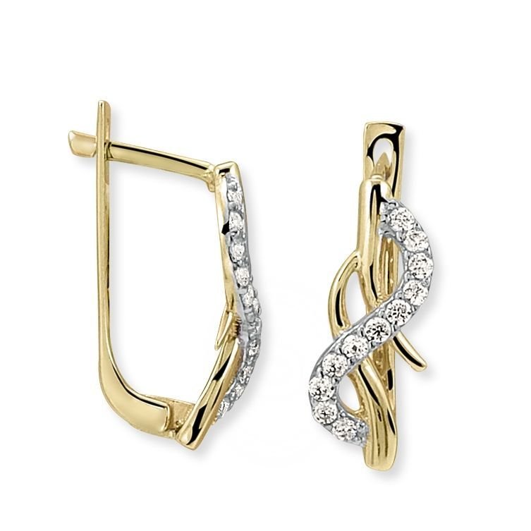 Myra Gold Zirkon Taşlı 14 Ayar Altın Küpe